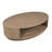 Braxton Oval Cocktail Table With Casters