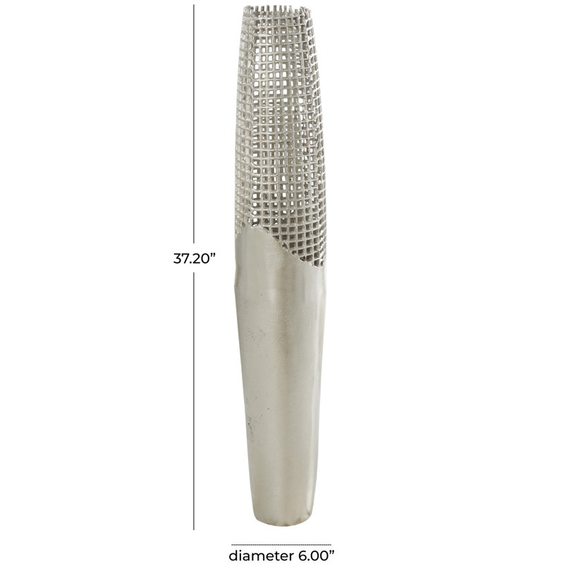 Arionne Aluminum Floor Vase, 37.2" H x 6" W x 6" D