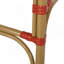 Ensemble de 2 tabourets de bar d'extérieur en osier et aluminium 29,5 po, rouge, finition bambou-684854158