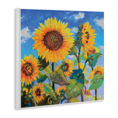 Art mural, tournesols perdus par Catherine Elliot