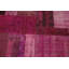 Tapis géométrique en laine rose fuchsia patchwork 8 x 10