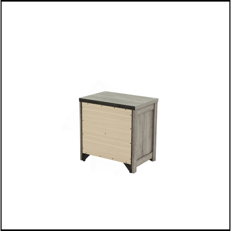 Table de chevet en chêne gris clair