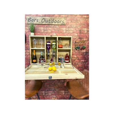 Kirkman 95cm Solid Wood Mini Bar