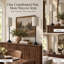 Lampes de table de style campagnard français noires à fuseaux, 77,5 cm (30,5 po), avec abat-jour en lin, ensemble de 2