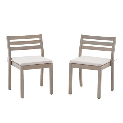 Stackable Acacia Patio Side Chair
