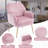 Velvet Accent Chair, Modern Upholstered Living Room Chairs, Luxury Single Sofa Armchair with Metal Legs, Comfy Barrel Chairs for Living Room, Waiting Room, Bedroom, Office and Cafe-921839635