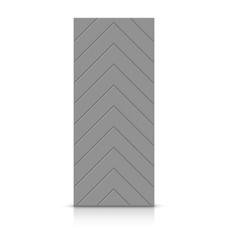 Porte standard lambrissée en bois manufacturé, Gris clair, 42 po x 84 po