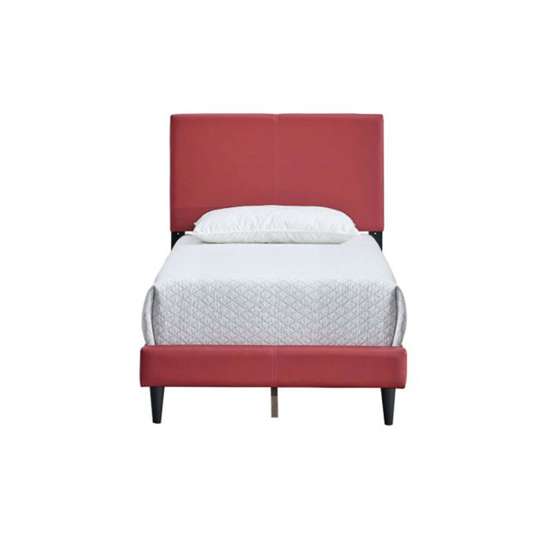 Lit Baron (matelas non inclus), Lit simple, Rose