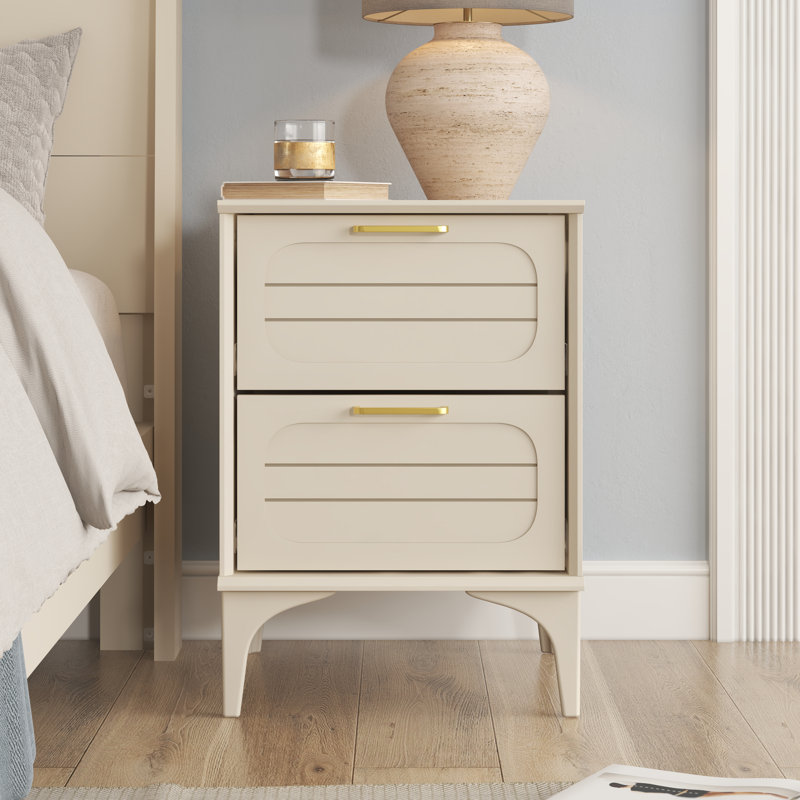 Harrington 2 Drawer Bedside Table , Natural