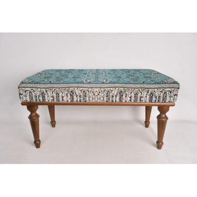 Floral Ottoman Bench, Modern Bench, Turkish Rug Bench, Window Bench, Living Room Decor Bench, Handmade Bench, Furniture, Floral Bench,