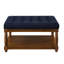 Lin carré bleu marine grand format, capacité de 300 livres, facile à assembler avec tablette en bois massif, carré, bleu, largeur et profondeur de 33,5 po-450650879