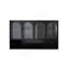 Armoire murale en verre 47,25 po à quatre portes, murale, convenant à la cuisine, au salon et à la salle de bain (noir)-331956366