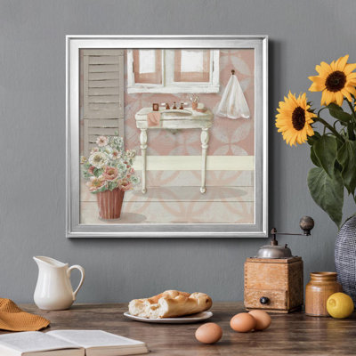 " Blushing Bath Sink I " Painting Print