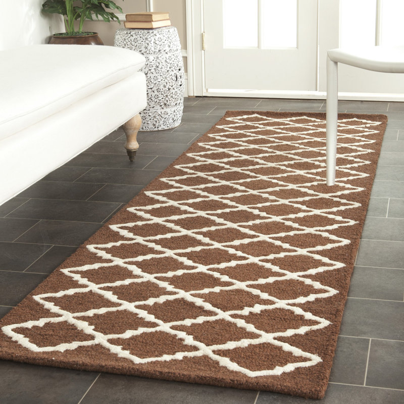 Cannen Hand Tufted Wool Geometric Rug, Runner 2'6" x 8'