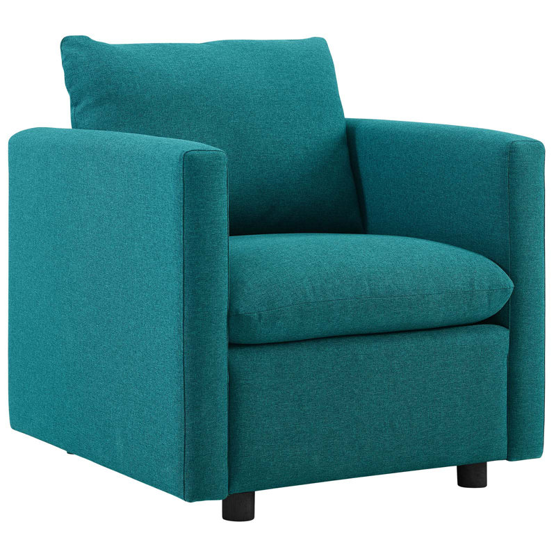 Fauteuil Activate, Tissage uni bleu sarcelle