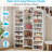 47.2" White 14-Tier Shoe Storage Cabinet