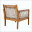 Fauteuil club d'extérieur en bois d'acacia avec corde tissée à la main-633421721