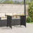 Dakota Fields Patio Table With Wooden Top 43.3"X26.8"X27.6" Poly Rattan-420705745