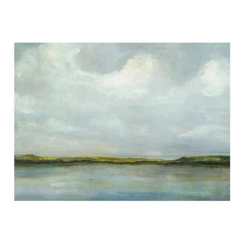 Sea Breezes III Painting by D’Alessandro Léon, Knife Gel, 47" H x 64" W x 1.5" D