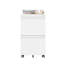 Classeur vertical blanc mobile à 2 tiroirs avec serrure et verrouillage, rangement en métal de 17 pouces de large avec sellette anti-basculement et tiroirs pleine extension pour dossiers de format lettre-1485089804