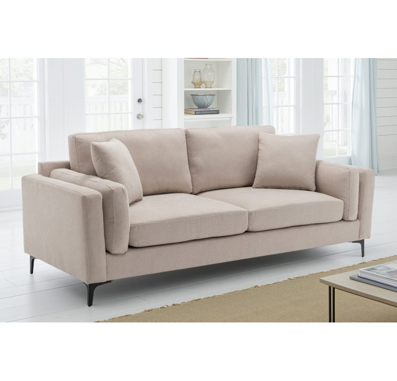 Tasley 2 Seater Chenille Sofa, Grey, 2