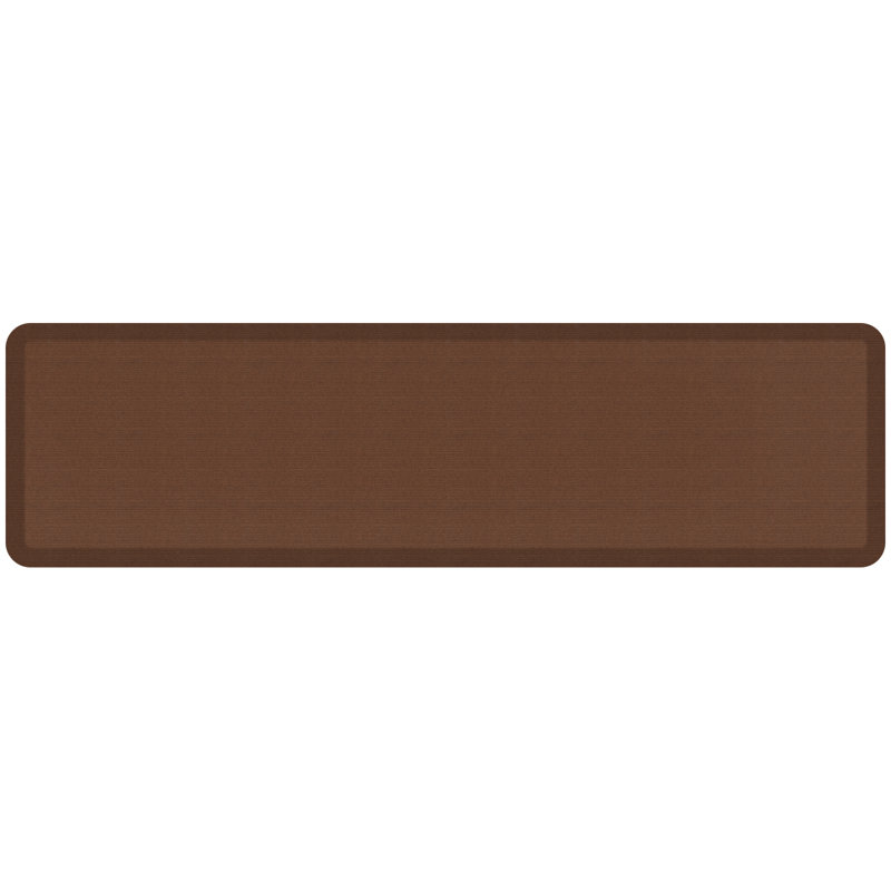Solid Color Anti-Fatigue Non-Skid Kitchen Mat, 1'8" x 6', Khaki