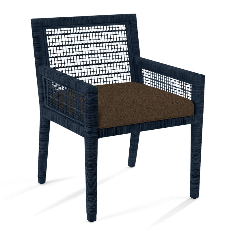 Thorold Glinda Arm Chair, Navy, Elite Chocolate; 0321-72