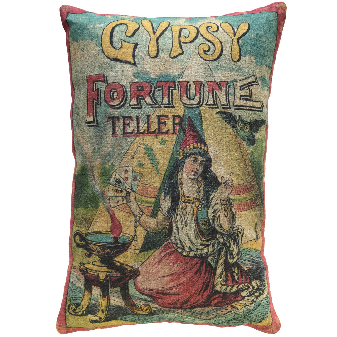  Gypsy Fortune Teller Linen Throw Pillow TheWatsonShop
