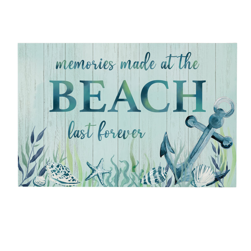 Blue Coastal Indoor Wall Decor, Memories, 24" L x 16" H
