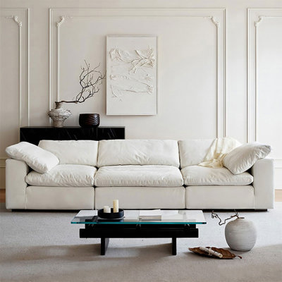 White Polyester Modular Sofa cushion couch