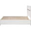 Lit double à panneau de rangement complet, tête de lit et design, tiroirs peu encombrants, finition fraîche et polyvalente pour la chambre à coucher, fabriqué en bois massif, structure en solution de 58,82 po de largeur, bois franc asiatique structuré-309979349