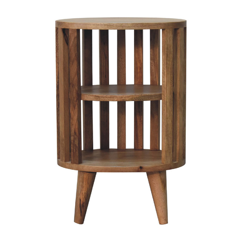 Janay 36cm W Solid Wood Bedside Table