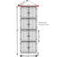 Armoire de rangement à 4 niveaux pour garde-manger d'angle, armoire de rangement haute 8 portes-1260332687