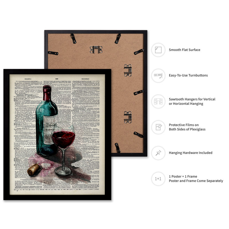 Vin, Black Framed, Poster, 12"H x 16"W