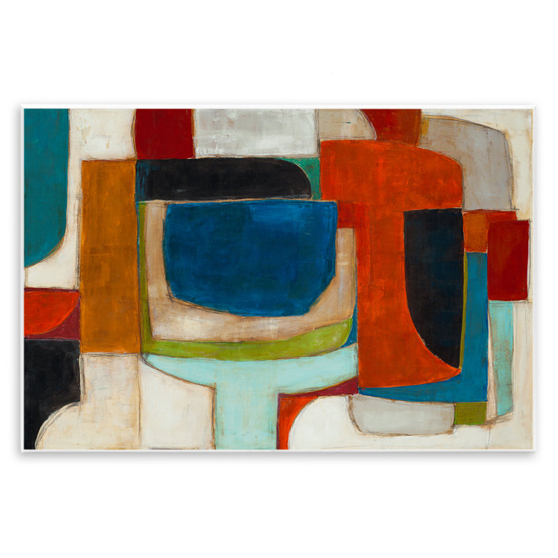  Art abstrait géométrique cubique par Kippi Leonard, H 10 po x l 15 po