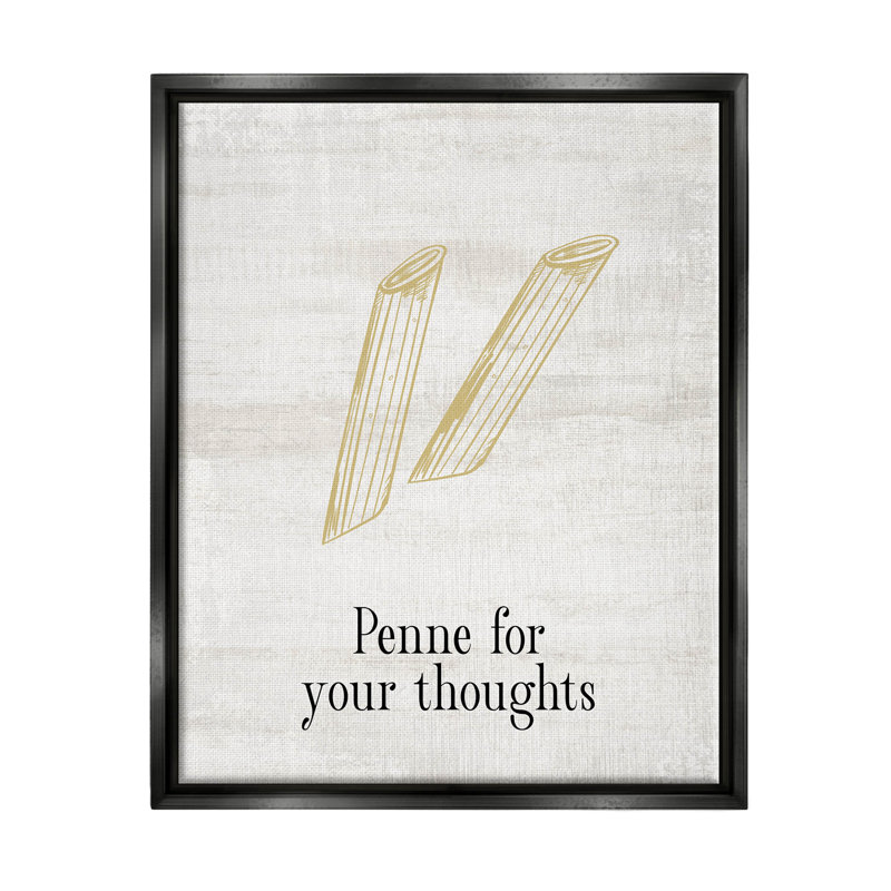 Penne pour vos pensées humour, estampe numérique par Lil 'Rue, H 31 po x l 25 po x P 1,7 po, Cadre flottant noir de jais