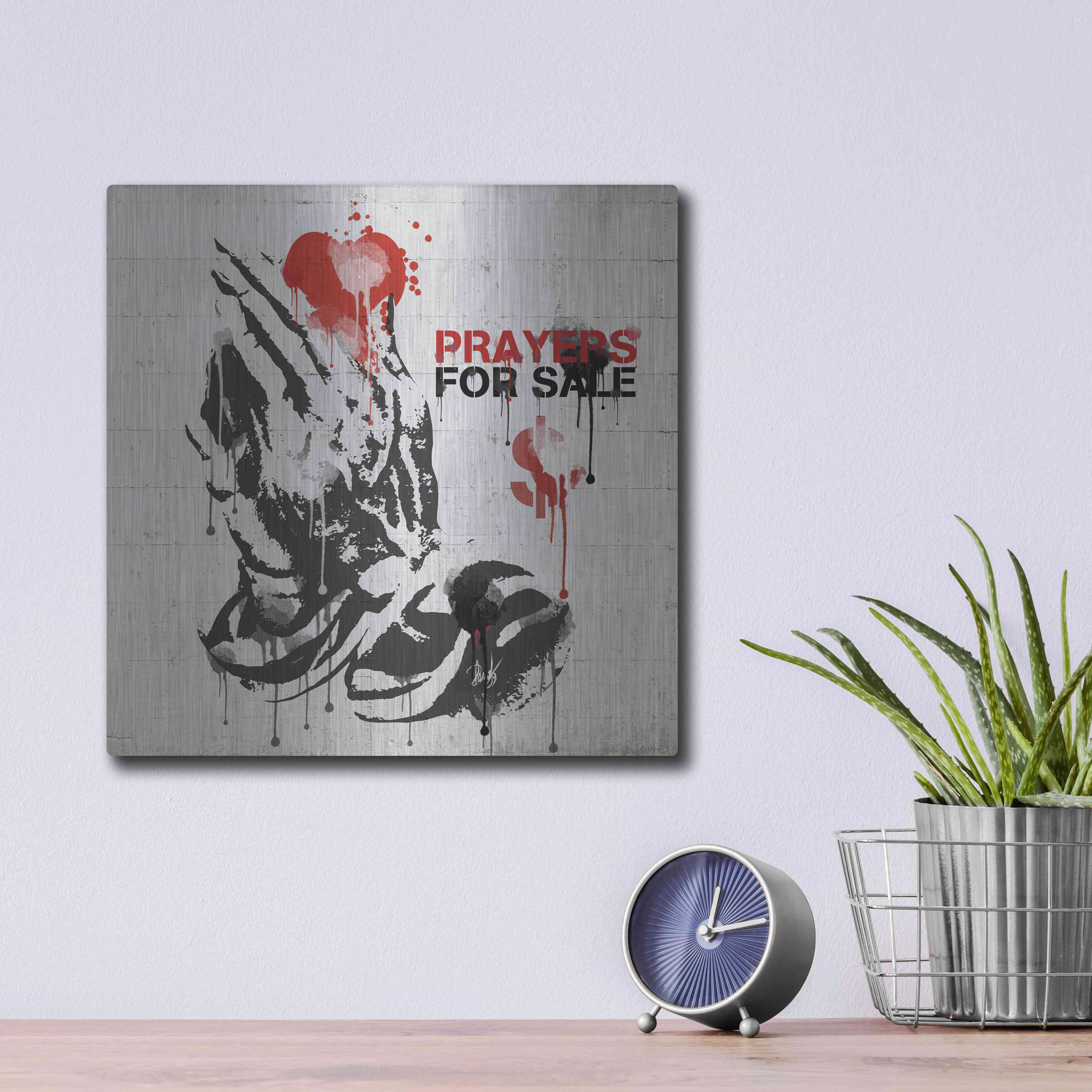 17 Stories Prayers for Sale' by Danksy, Metal Wall Art