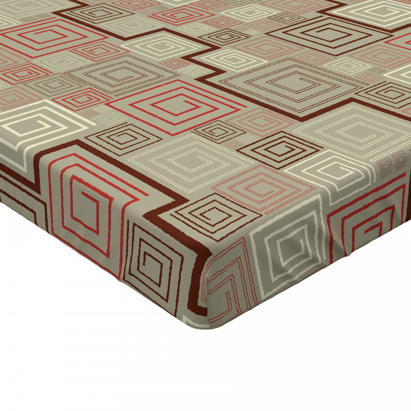 Microfiber Geometric Fitted Sheet, Twin XL Fitted Sheet