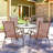 Set Of 2 Patio Folding Sling Back Camping Deck Chairs-966478492