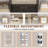 5 Tier Collapsed Tall Bookshelf Etagere Bookcase for Corner Odd Spaces-129459878