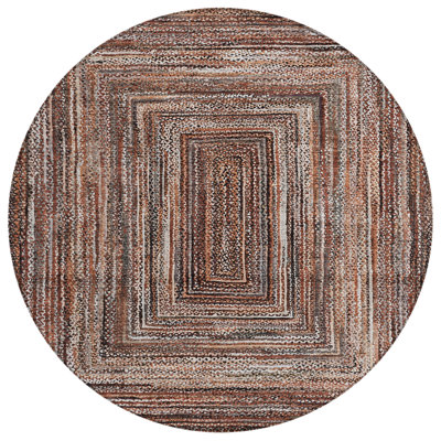 Machine Washable Indoor/Outdoor Xhevrie ACN1725 Terracotta Rug