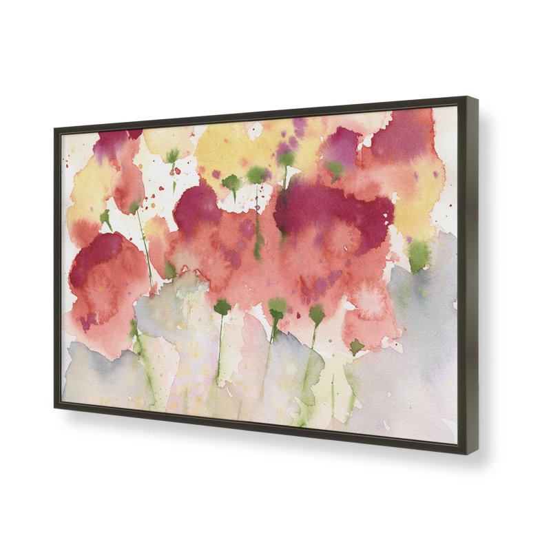 Éclat de fleurs, H 19 po x l 25 po, Noir satiné