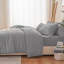 Nitzy Super Soft Reversible Plain Duvet Cover with Pillowcases-1670774692-1670774707