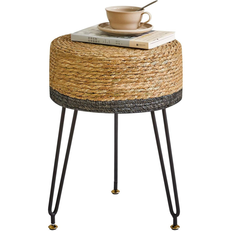 Tabouret d'appoint en métal Nyell, Brun / gris