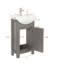Mini-meuble-lavabo simple 18 po avec plateau en céramique Chrystan