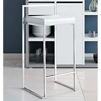 Boateng Upholstered Counter Stool with Metal Frame