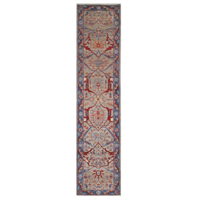 High-Quality Hand-Knotted Brown And Navy Area Rug