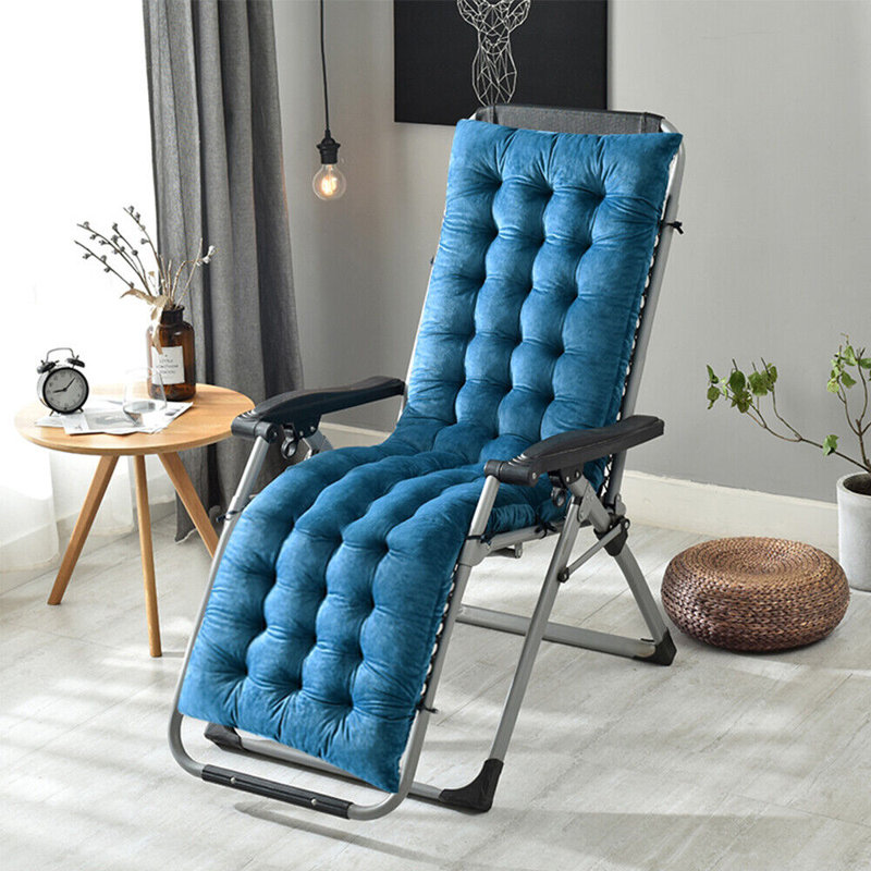 Outdoor 4'' Rocking Chair Chair Pad, Sapphire, 63"W x 20"D