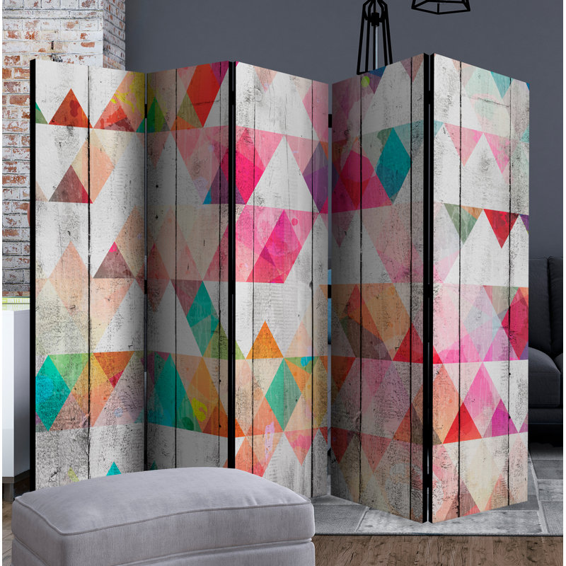 Peasley 172cm H Folding Room Divider, 5