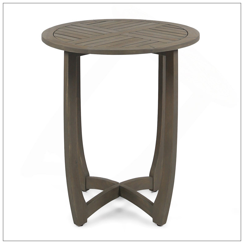 HERMOSA 27.5'' CIRCULAR WOOD TABLE, Gray
